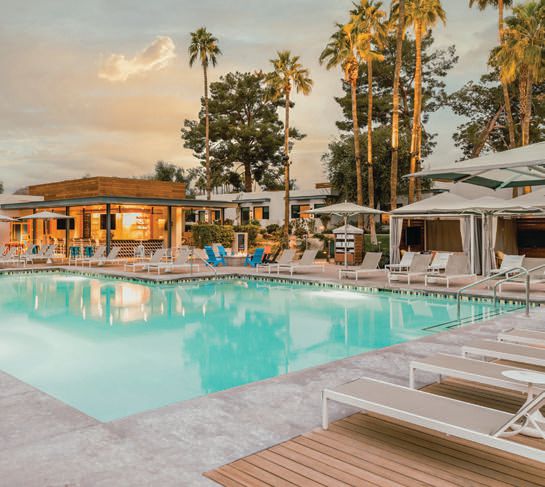 The Turquoise Pool Bar at Andaz Scottsdale Resort & Bungalows PHOTO COURTESY OF: ANDAZ SCOTTSDALE RESORT & BUNGALOWS
