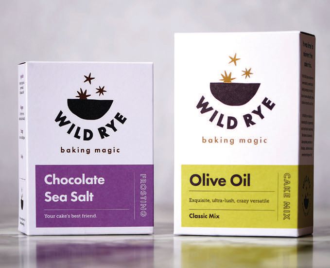 Chocolate sea salt frosting and olive oil cake mix are just a couple of the products by Wild Rye. PHOTO COURTESY OF WILD RYE BAKING CO.