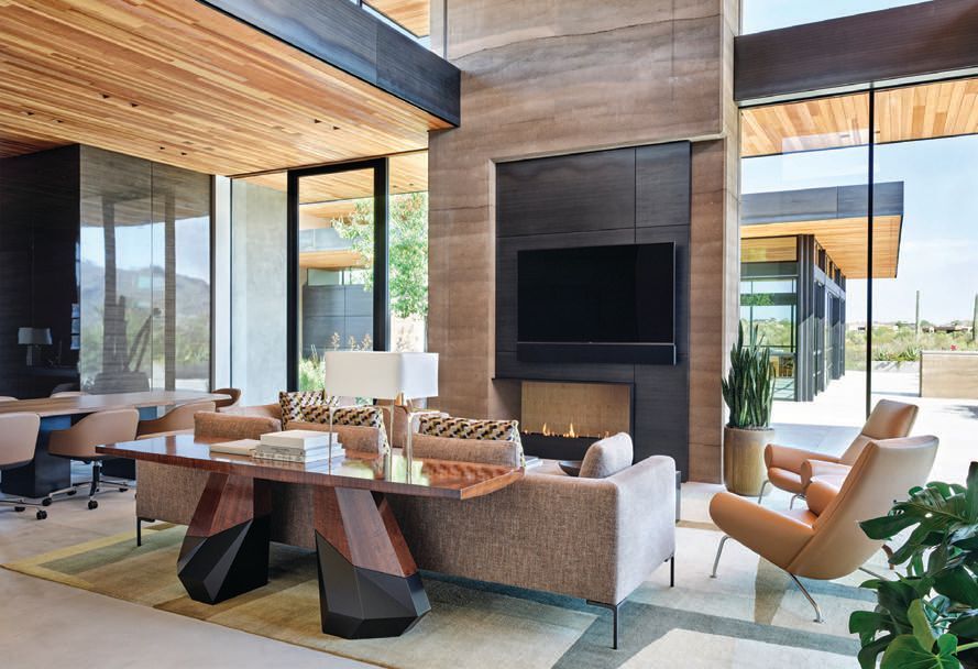 The home has no shortage of chic entertaining spaces PHOTO BY WERNER SEGARRA
