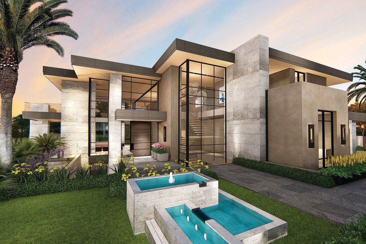 The clean-lined, two-story RC-4 modern-style residence PHOTO COURTESY OF THE RITZ-CARLTON RESIDENCES, PARADISE VALLEY, THE PALMERAIE