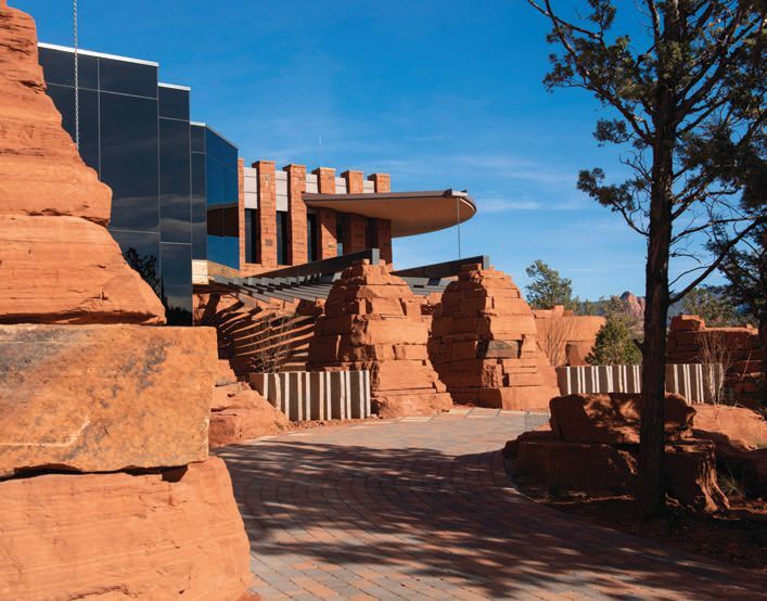 The desert-inspired exterior at the Sedona Moongate project PHOTO: BY DINO TONN PHOTOGRAPHY