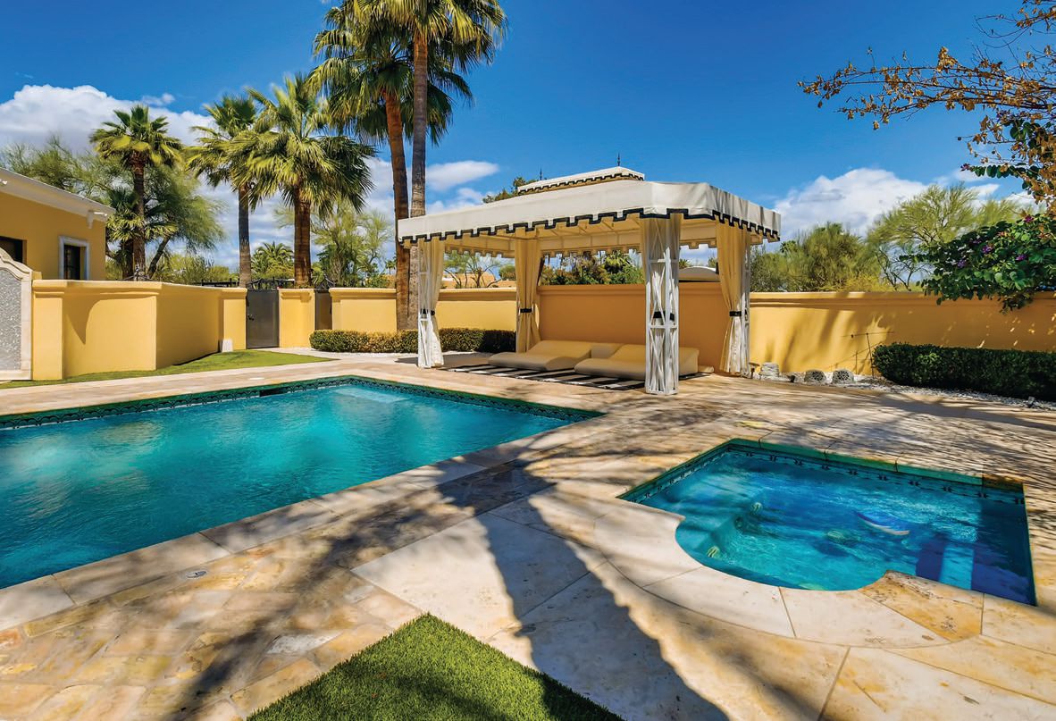 Cabana after a dip in the pool PHOTO BY VIRTUANCE REAL ESTATE PHOTOGRAPHY