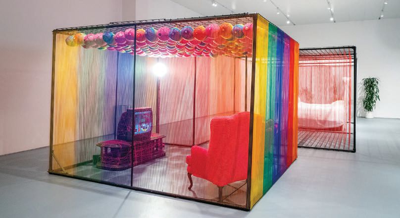 Wonderspaces rotates its art offerings every few months. This piece by artist Pierre le Riche is titled “Rainbow Rooms” PHOTO COURTESY OF SCOTTSDALE FASHION SQUARE