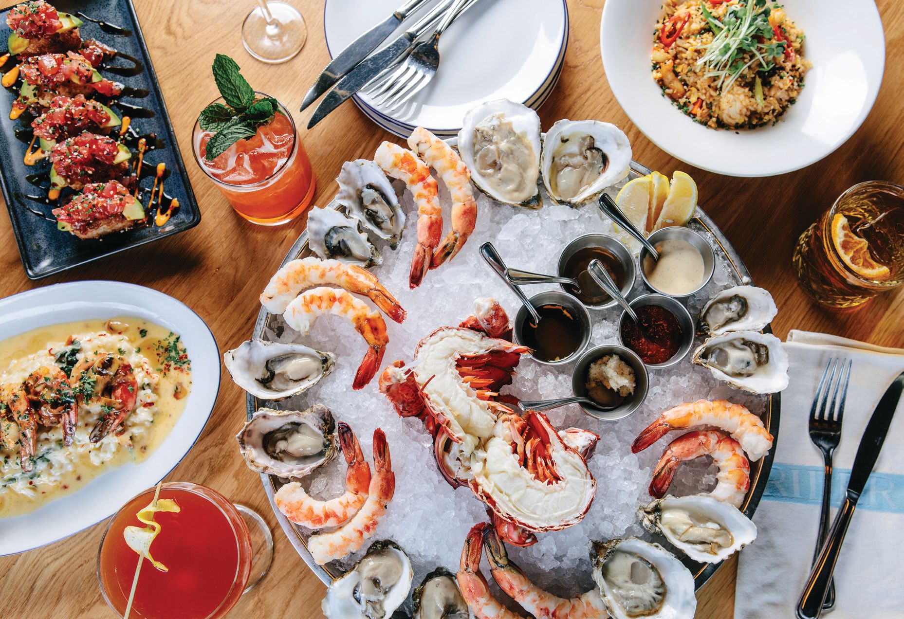 Seafood lovers anticipate the opening of Buck &Rider in North Scottsdale. PHOTO BY GRACE STUFKOSKY PHOTOGRAPHY