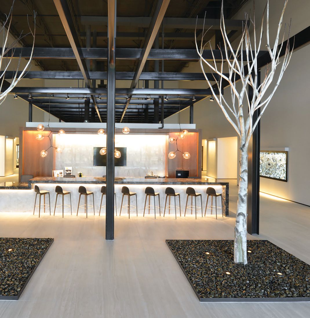 The Stone Collection’s stunning showroom. PHOTO COURTESY OF BRAND