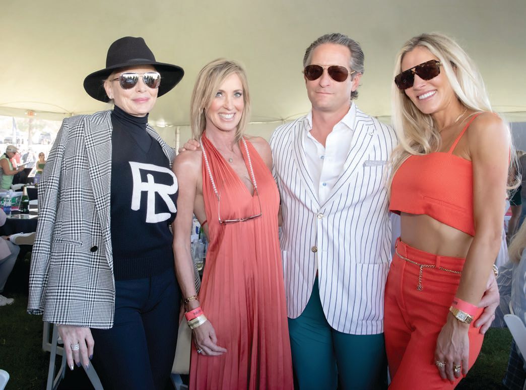 Carolyn Jackson, Bridgette Mitchum and Mark and Coco Sonnenberg PHOTO BY CARRIE EVANS / THE POLO PARTY