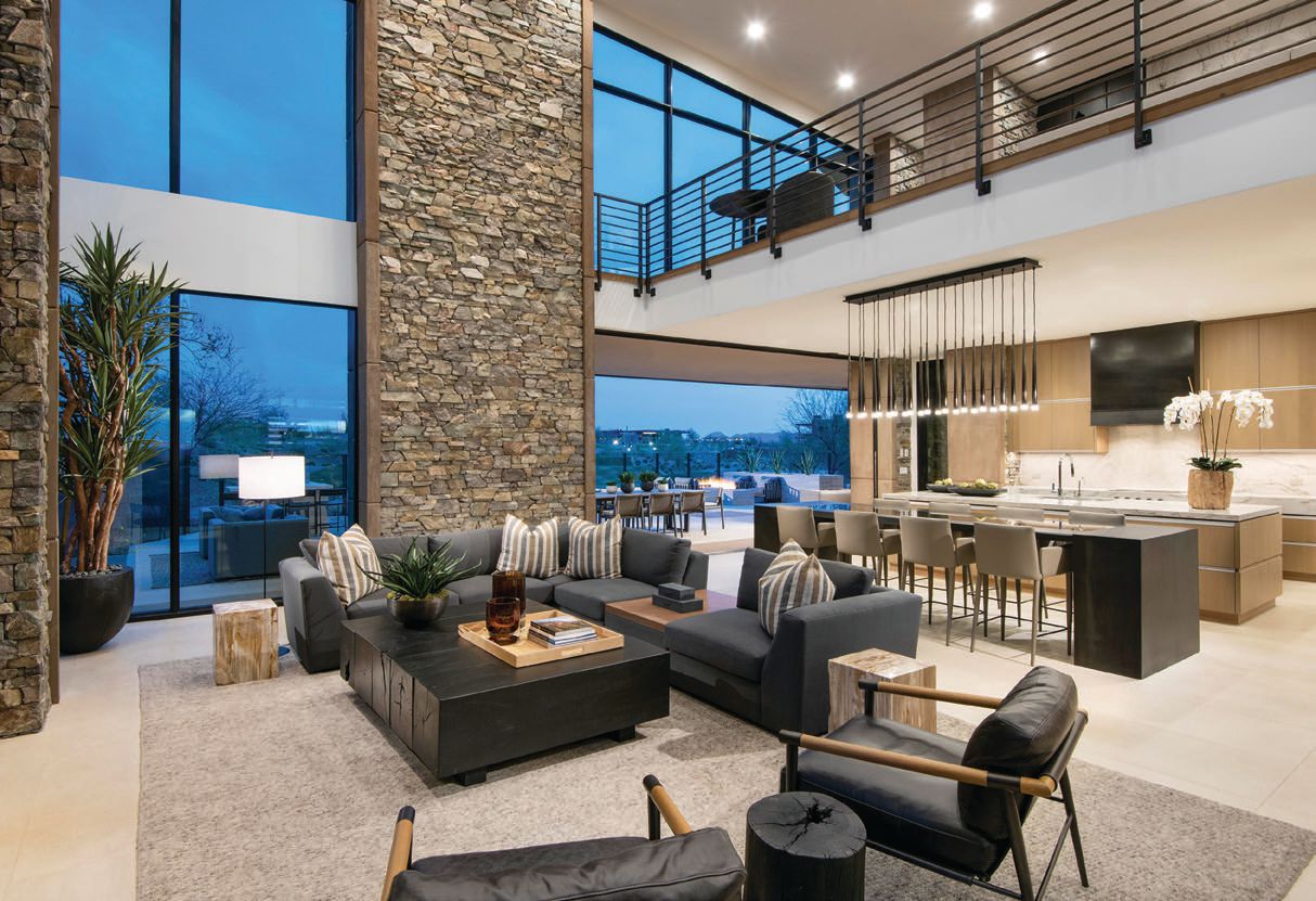 Stunning views are on display in the desert modern-designed model home at The Village. BY DINO TONN
