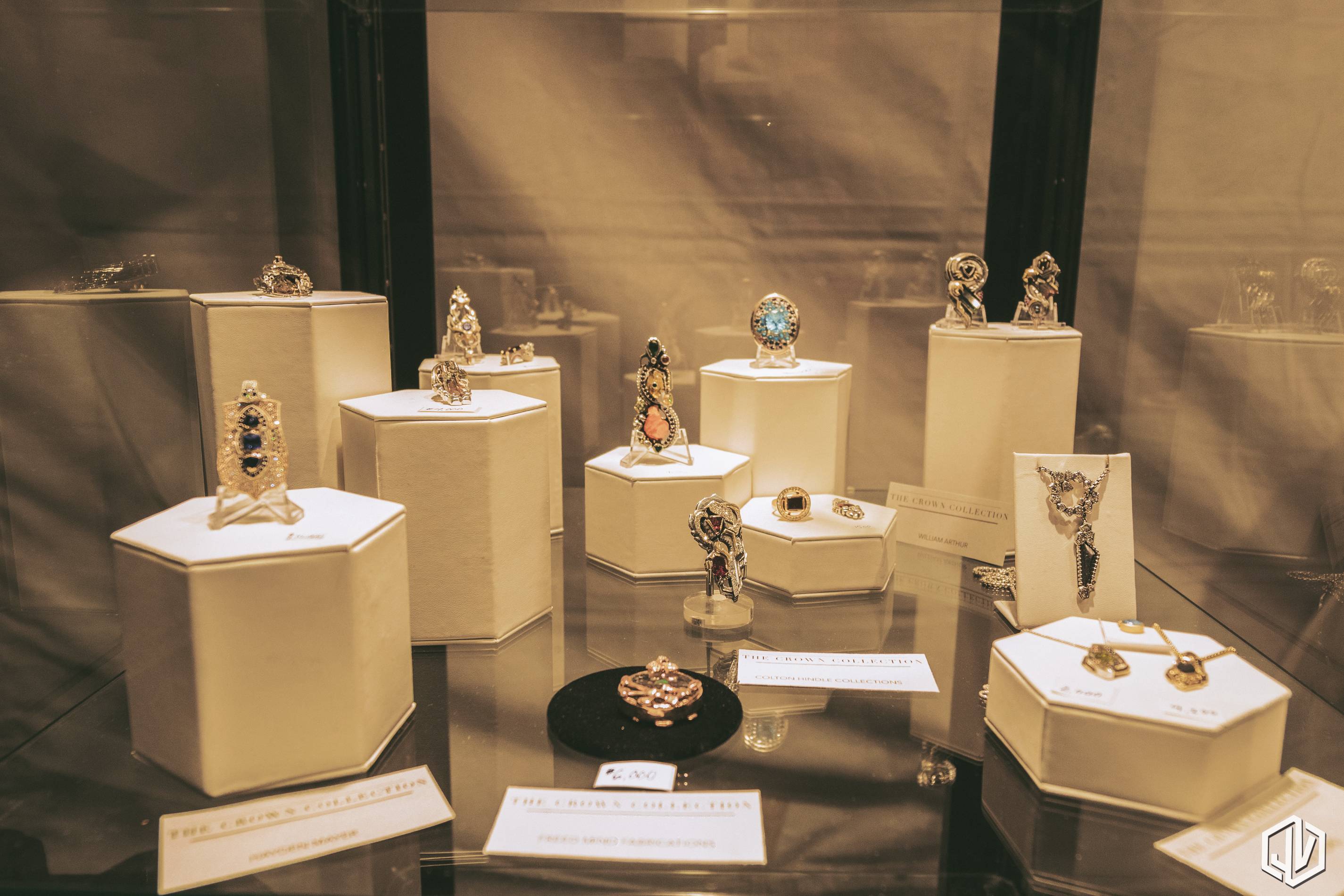 Fine jewelry displayed